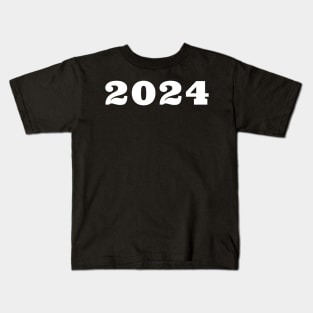 Class Of 2024. Simple Typography 2024 Design for Class Of/ Graduation Design. White Kids T-Shirt